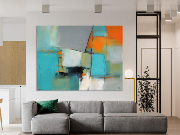 Dining Room Canvas Painting, Original Modern Acrylic Paintings, Contemporary Abstract Artwork, Large Canvas Painting for Office-Art Painting Canvas