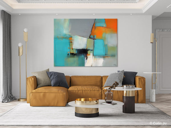 Dining Room Canvas Painting, Original Modern Acrylic Paintings, Contemporary Abstract Artwork, Large Canvas Painting for Office-Art Painting Canvas