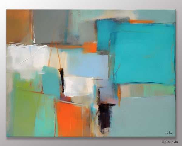 Simple Abstract Art, Large Wall Art Painting for Bedroom, Contemporary Acrylic Painting on Canvas, Original Canvas Art, Modern Wall Paintings-Art Painting Canvas