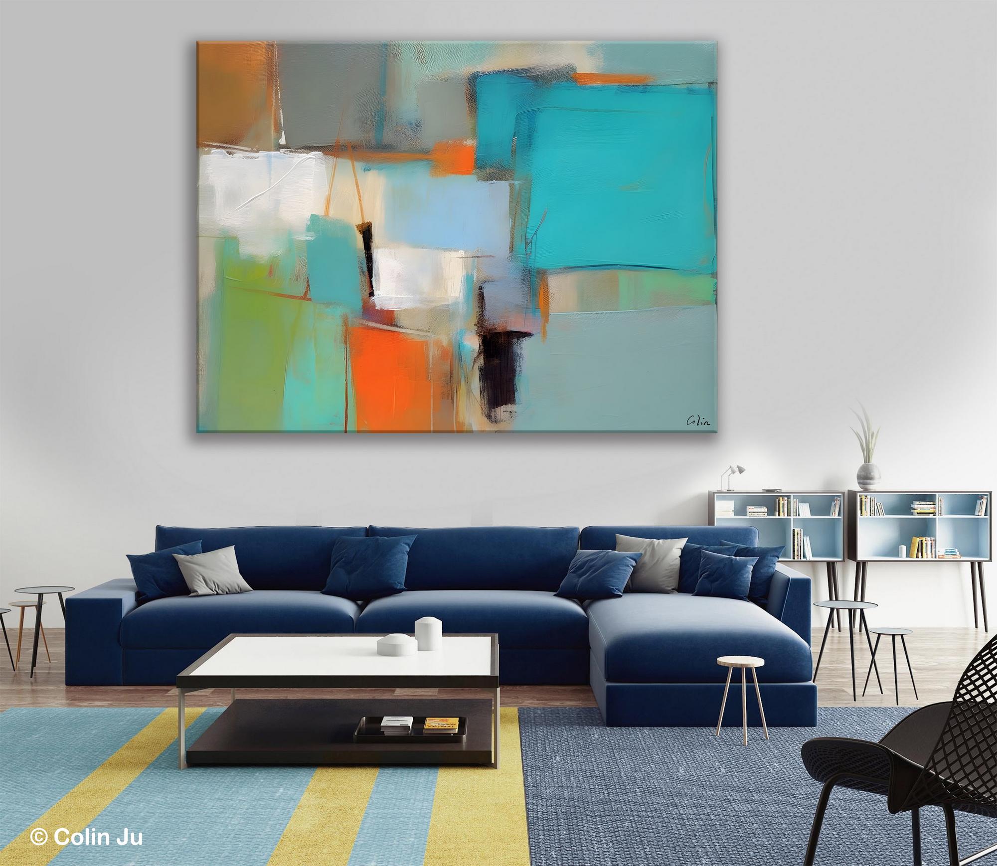 Simple Abstract Art, Large Wall Art Painting for Bedroom, Contemporary Acrylic Painting on Canvas, Original Canvas Art, Modern Wall Paintings-Art Painting Canvas