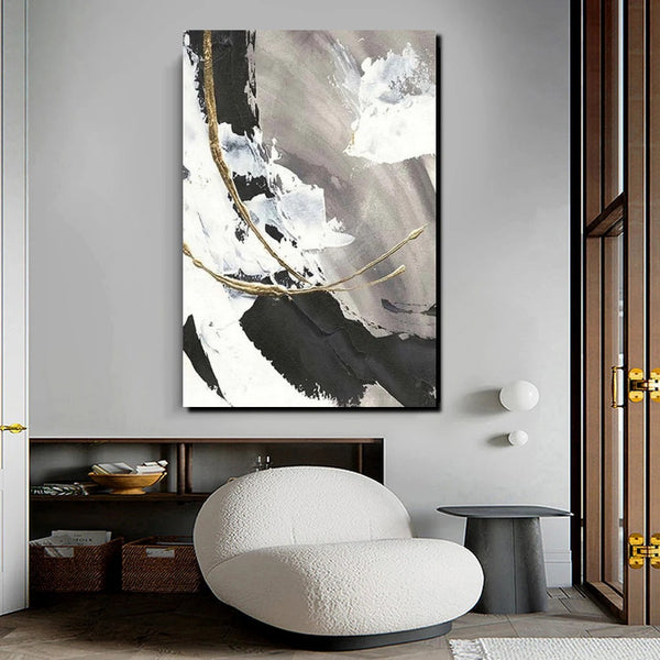 Large Paintings for Living Room, Black Acrylic Paintings, Buy Art Online, Modern Wall Art Ideas, Contemporary Canvas Paintings-Art Painting Canvas