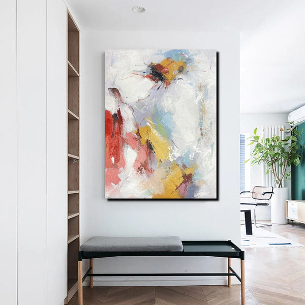 Dining Room Wall Art Ideas, Abstract Modern Painting, Acrylic Canvas Paintings, Simple Wall Art Paintings, Contemporary Painting-Art Painting Canvas