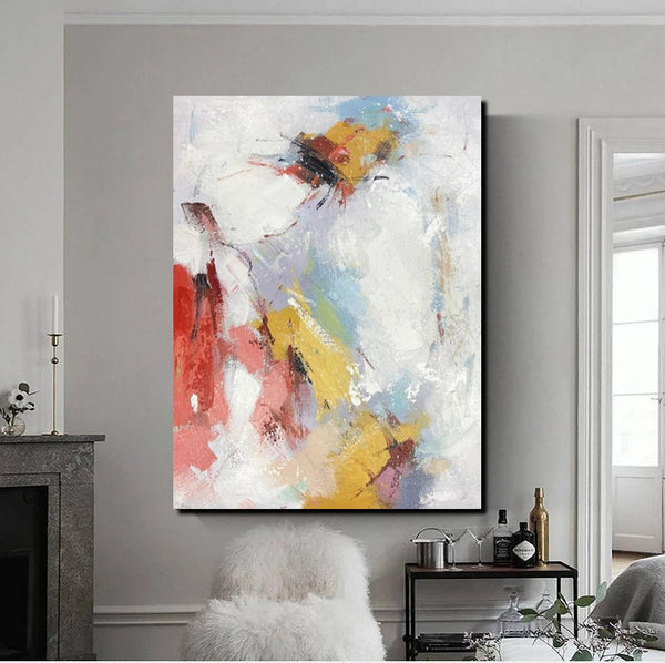 Dining Room Wall Art Ideas, Abstract Modern Painting, Acrylic Canvas Paintings, Simple Wall Art Paintings, Contemporary Painting-Art Painting Canvas