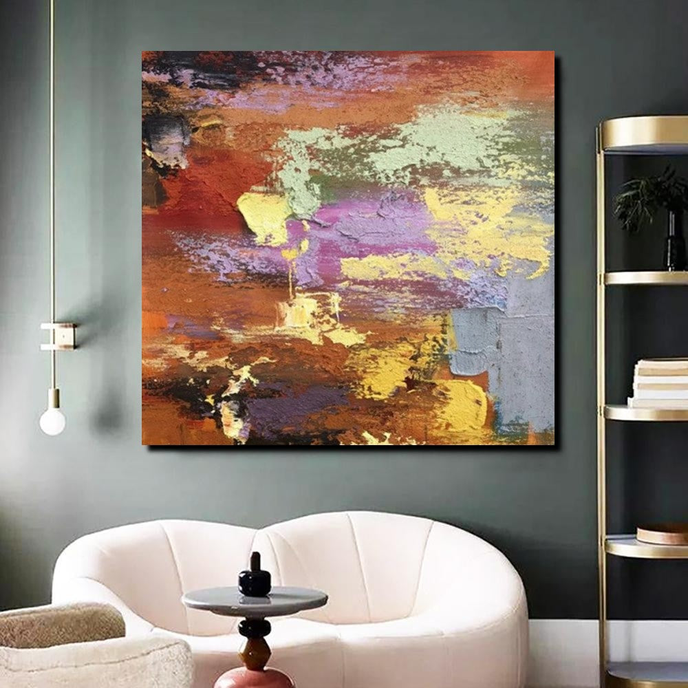 Hand Painted Canvas Painting, Simple Modern Art, Paintings for Living