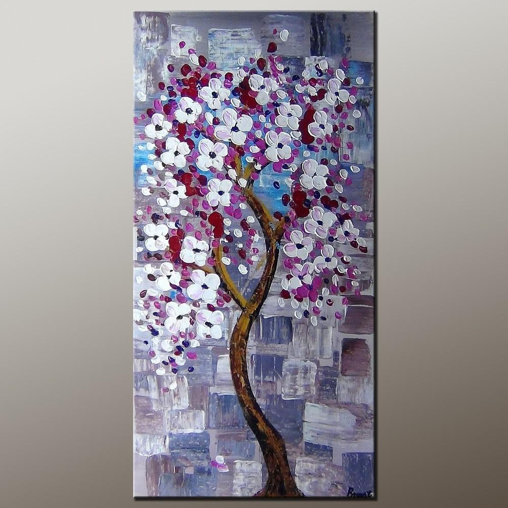 Flower Art, Acrylic Painting, Heavy Texture Painting, Abstract Art Painting, Canvas Wall Art, Bedroom Wall Art, Canvas Art, Modern Art, Contemporary Art-Art Painting Canvas