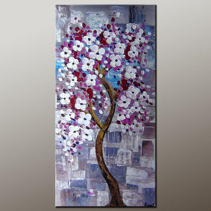 Flower Art, Acrylic Painting, Heavy Texture Painting, Abstract Art Painting, Canvas Wall Art, Bedroom Wall Art, Canvas Art, Modern Art, Contemporary Art-Art Painting Canvas