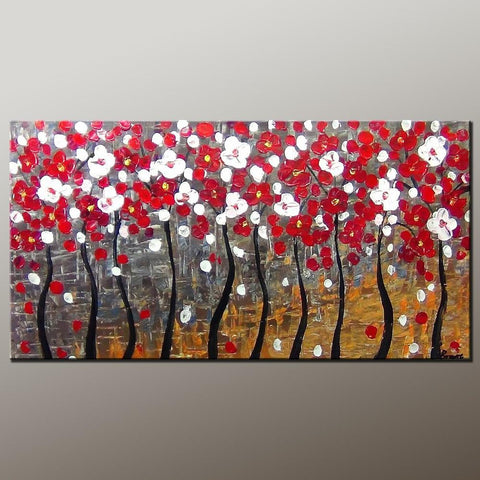 Tree of Life Art, Acrylic Painting, Abstract Landscape Painting, Abstract Art Painting, Canvas Wall Art, Bedroom Wall Art-Art Painting Canvas