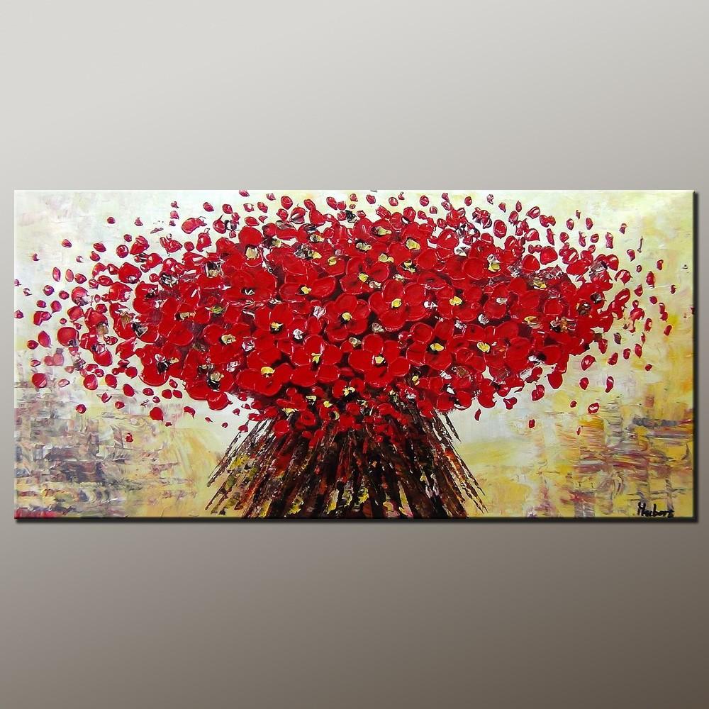 Heavy Texture Painting, Abstract Art Painting, Acrylic Painting, Modern Art, Flower Art, Canvas Wall Art, Bedroom Wall Art, Canvas Art, Contemporary Art-Art Painting Canvas