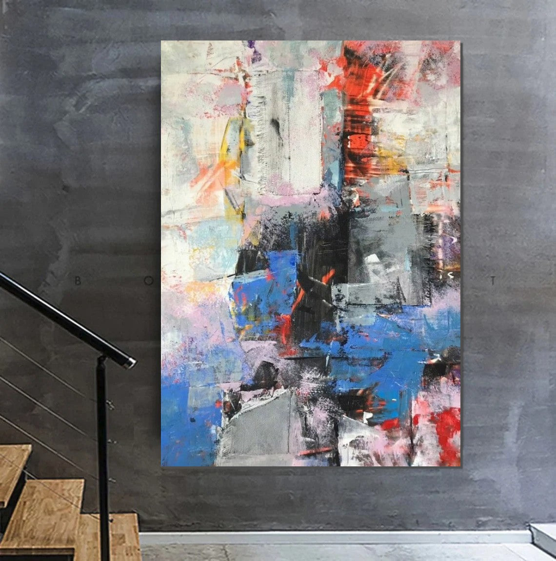 Modern Paintings Behind Sofa, Acrylic Paintings On Canvas, Large Wall Art For Living Room Contemporary Abstract
