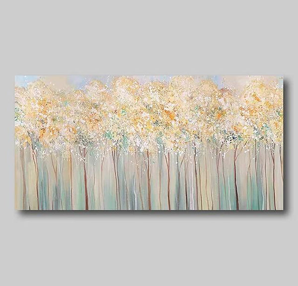 Forest Tree Paintings, Modern Wall Art Paintings, Simple Acrylic Paintings for Dining Room-Art Painting Canvas