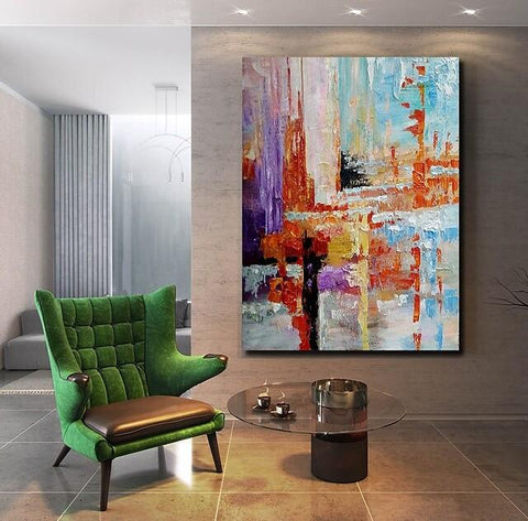 Simple Modern Art, Extra Large Wall Art Paintings, Simple Abstract Painting, Large Paintings for Bedroom-Art Painting Canvas