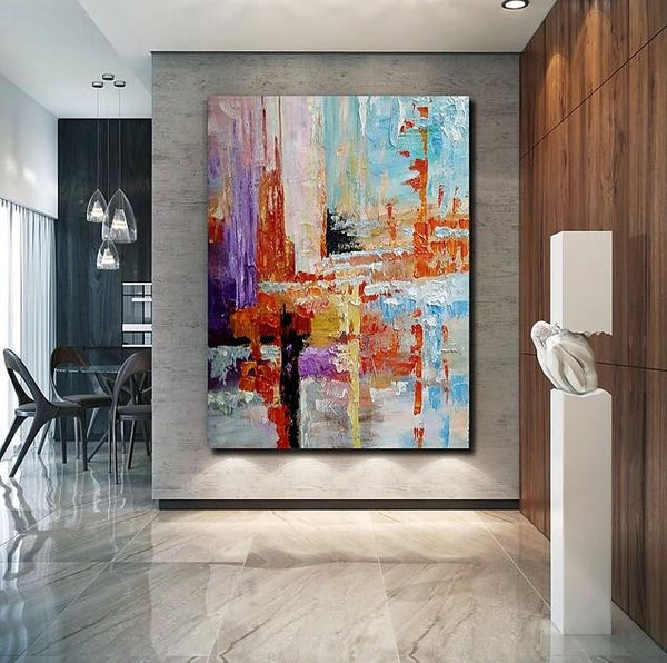 Simple Modern Art, Extra Large Wall Art Paintings, Simple Abstract Painting, Large Paintings for Bedroom-Art Painting Canvas
