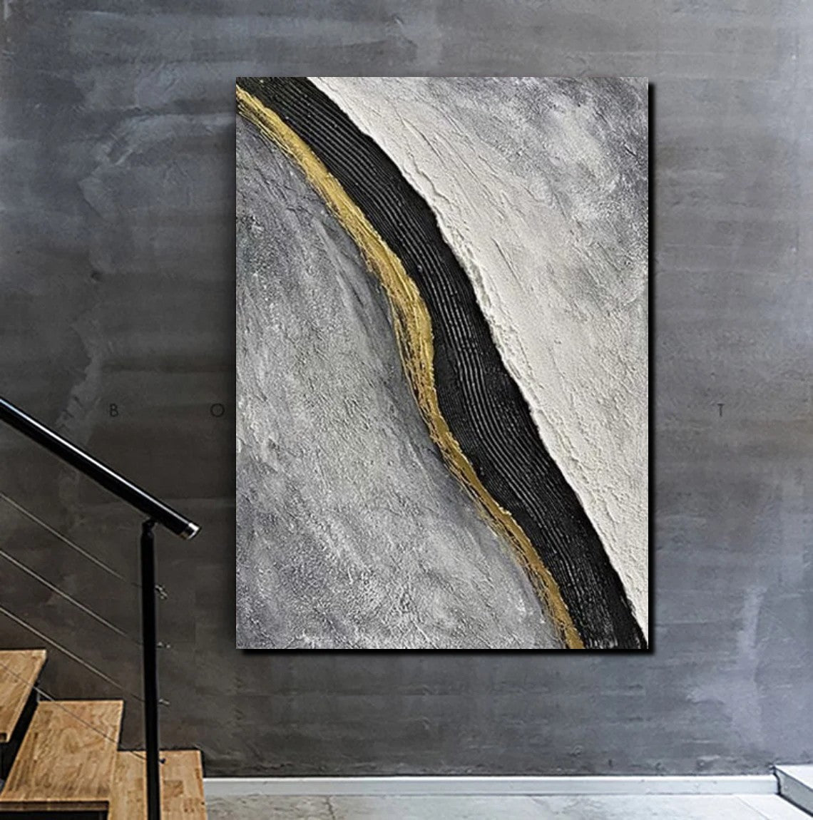 Bedroom Wall Art Ideas, Black Abstract Painting, Acrylic Canvas Paintings for Living Room, Simple Wall Art Ideas, Buy Paintings Online-Art Painting Canvas