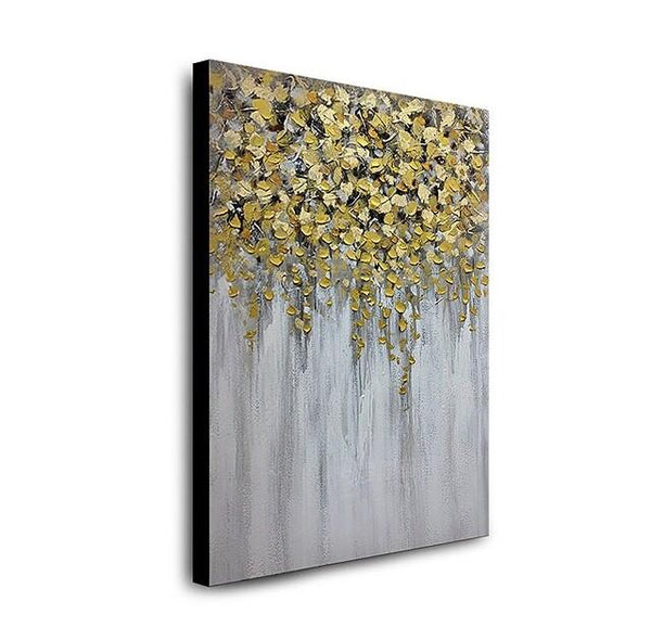 Paintings for Dining Room, Simple Modern Acrylic Paintings, Abstract Flower Painting, Flower Acrylic Painting, Canvas Painting Flower-Art Painting Canvas