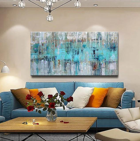 Simple Modern Abstract Art, Wall Art Paintings, Modern Paintings for Living Room, Hand Painted Art-Art Painting Canvas