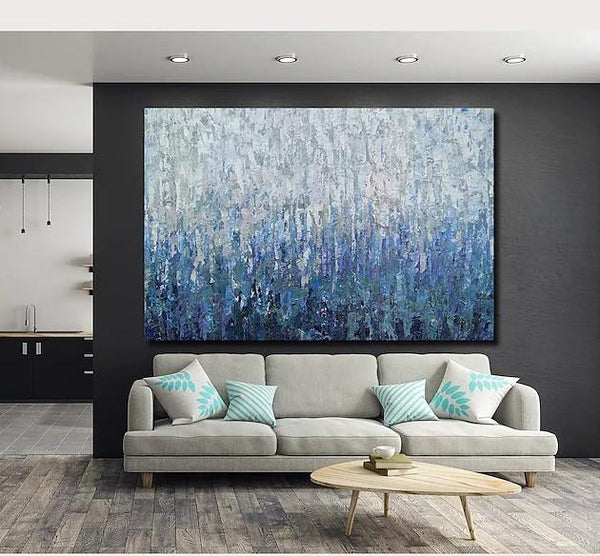 Simple Painting Ideas for Bedroom, Palette Knife Paintings, Hand Painted Canvas Art, Modern Paintings for Living Room-Art Painting Canvas