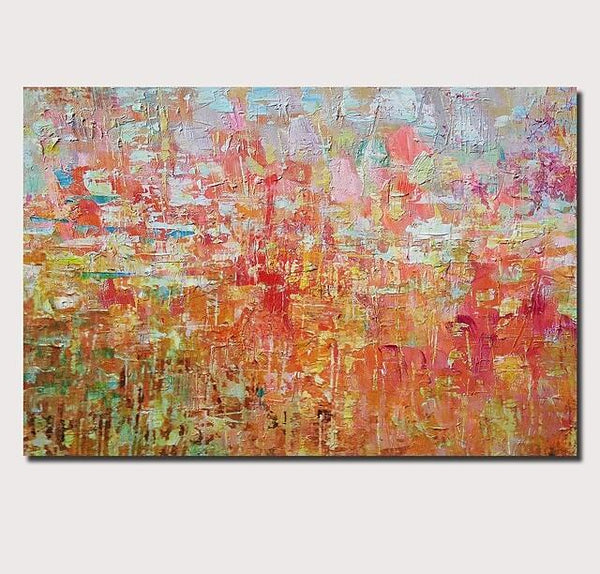 Palette Knife Paintings, Hand Painted Canvas Art, Simple Painting Ideas for Bedroom, Modern Paintings for Living Room-Art Painting Canvas