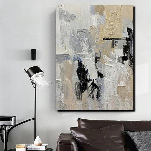 Heavy Texture Painting, Modern Abstract Painting, Simple Wall Art Ideas, Dining Room Abstract Painting, Acrylic Canvas Paintings-Art Painting Canvas