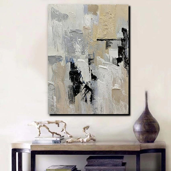 Heavy Texture Painting, Modern Abstract Painting, Simple Wall Art Ideas, Dining Room Abstract Painting, Acrylic Canvas Paintings-Art Painting Canvas