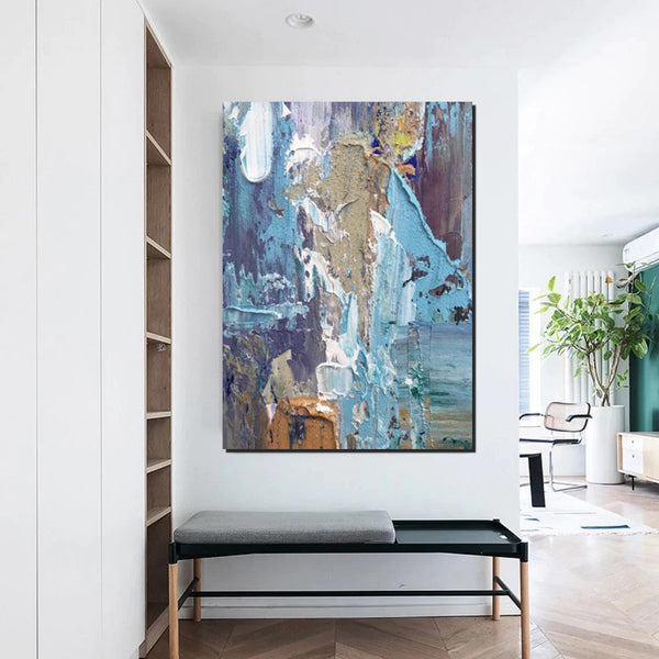 Hand Painted Wall Painting, Abstract Acrylic Painting for Bedroom, Simple Modern Abstract Art, Extra Large Painting Ideas for Living Room-Art Painting Canvas