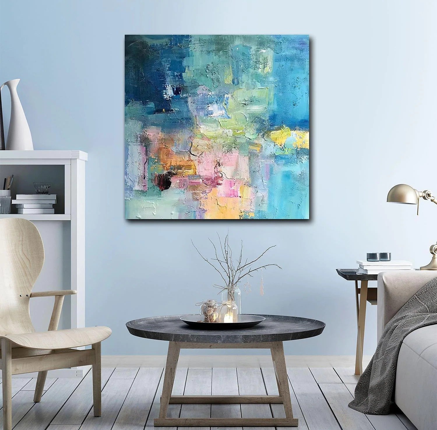 Simple Abstract Paintings, Dining Room Modern Wall Art, Modern