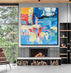 Simple Abstract Art, Simple Modern Wall Art, Abstract Paintings for Living Room, Hand Painted Canvas Painting, Modern Paintings for Bedroom-Art Painting Canvas