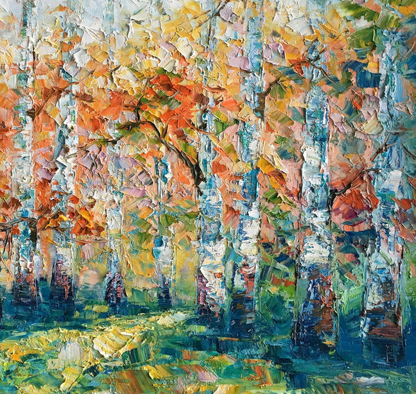 Original Wall Art, Birch Tree Painting, Landscape Painting, Custom Canvas Wall Art, Original Artwork, Canvas Painting, Tree Painting-Art Painting Canvas