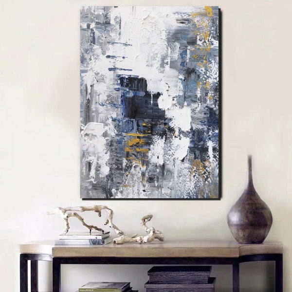 Living Room Abstract Wall Art Ideas, Large Acrylic Canvas Paintings, Large Wall Art Ideas, Impasto Painting, Simple Modern Abstract Painting-Art Painting Canvas