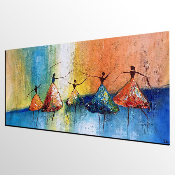 Acrylic Abstract Painting, Ballet Dancer Painting, Abstract Modern Painting, Modern Paintings for Living Room,Custom Art-Art Painting Canvas