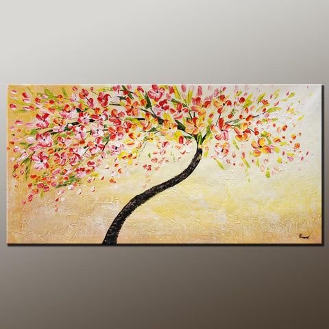 Oil Painting, Heavy Texture Painting, Floral Art, Flower Painting, Canvas Wall Art, Bedroom Wall Art, Canvas Art, Modern Art, Contemporary Art-Art Painting Canvas