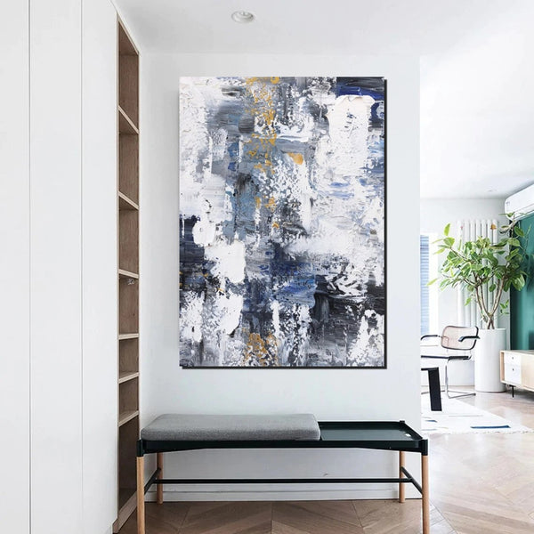 Large Painting Behind Couch, Buy Abstract Painting Online, Living Room Wall Art Paintings, Acrylic Abstract Paintings Behind Sofa, Simple Modern Art-Art Painting Canvas