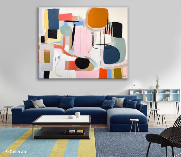 Abstract Canvas Paintings, Extra Large Canvas Painting for Living Room, Original Acrylic Wall Art, Oversized Contemporary Acrylic Paintings-Art Painting Canvas
