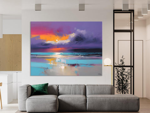 Abstract Landscape Paintings, Modern Abstract Wall Art, Extra Large Canvas Painting for Dining Room, Original Canvas Wall Art Paintings-Art Painting Canvas