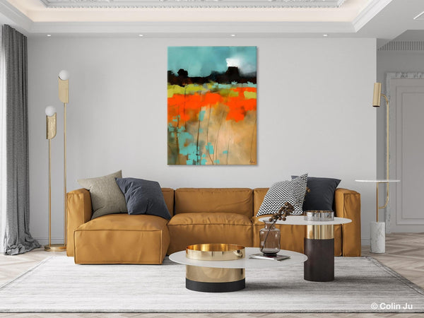 Modern Abstract Wall Art, Extra Large Canvas Painting for Dining Room, Original Canvas Wall Art Paintings, Abstract Landscape Paintings-Art Painting Canvas