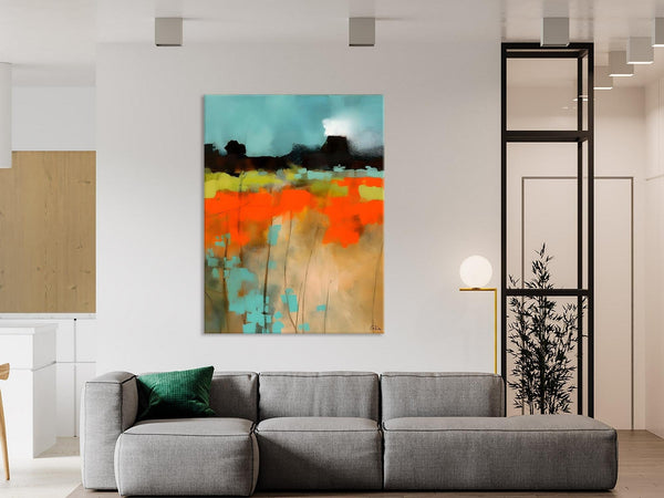Modern Abstract Wall Art, Extra Large Canvas Painting for Dining Room, Original Canvas Wall Art Paintings, Abstract Landscape Paintings-Art Painting Canvas