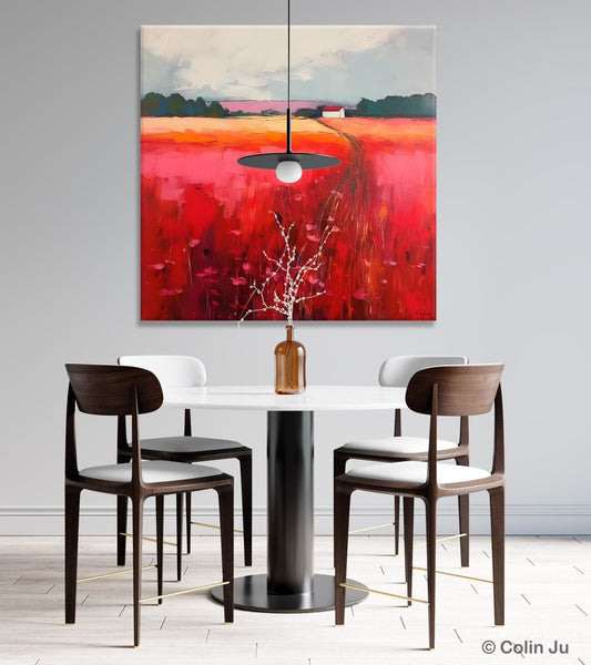 Original Landscape Paintings, Oversized Modern Wall Art Paintings, Modern Acrylic Artwork on Canvas, Large Abstract Painting for Living Room-Art Painting Canvas