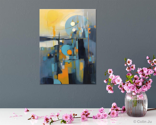 Extra Large Painting for Sale, Oversized Contemporary Acrylic Paintings, Extra Large Canvas Painting for Bedroom, Original Abstract Painting-Art Painting Canvas