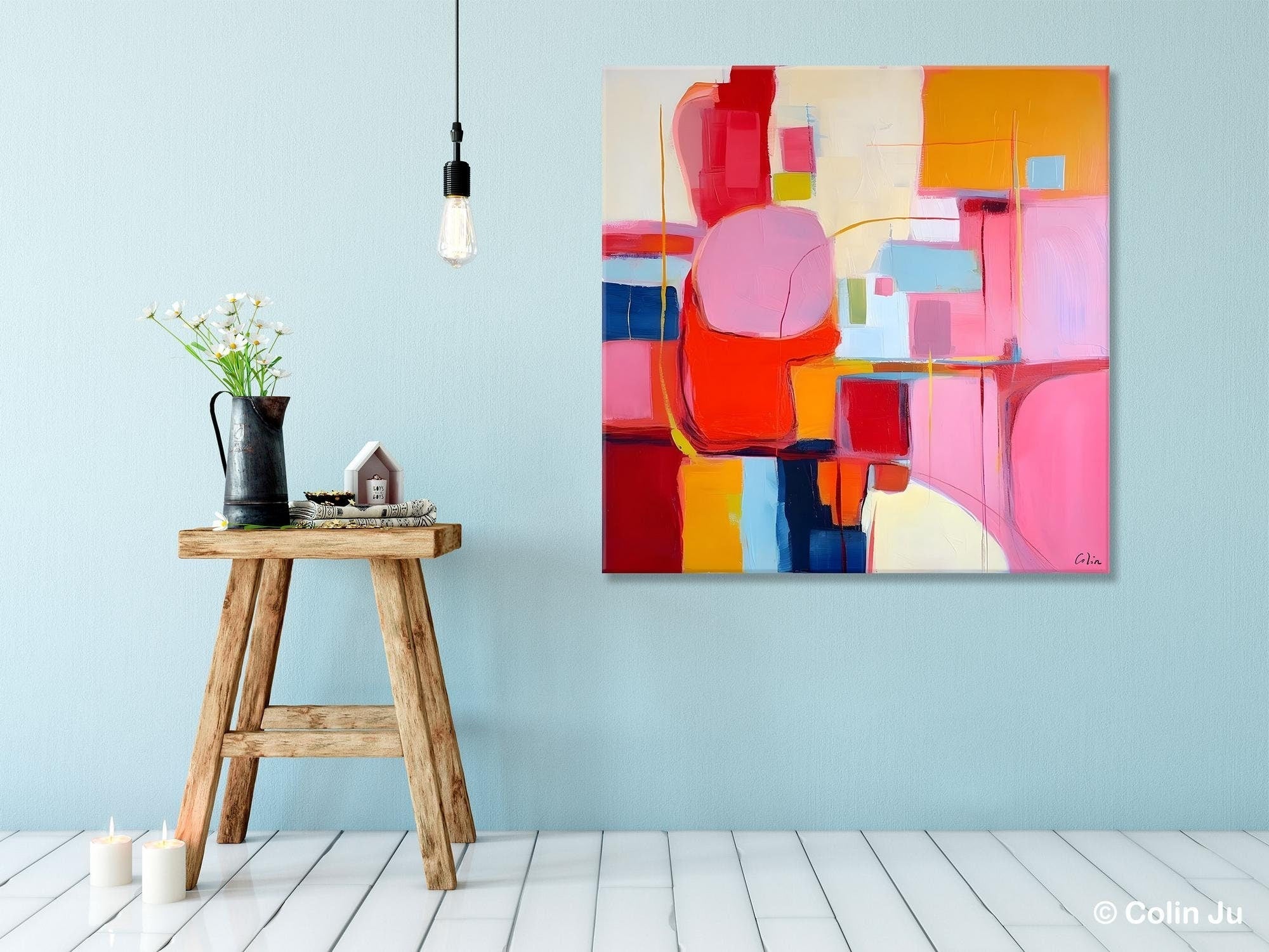 Ultra Modern Acrylic Paintings, Abstract Painting for Bedroom, Original Modern Wall Art Paintings, Oversized Contemporary Canvas Paintings-Art Painting Canvas