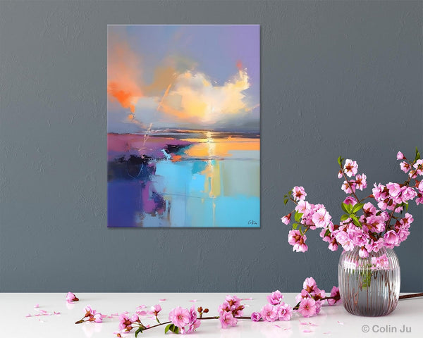 Original Landscape Paintings, Modern Paintings, Large Contemporary Wall Art, Acrylic Painting on Canvas, Extra Large Paintings for Bedroom-Art Painting Canvas