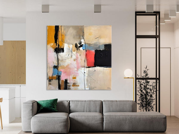 Contemporary Canvas Art, Modern Acrylic Artwork, Original Modern Paintings, Heavy Texture Canvas Art, Large Abstract Painting for Bedroom-Art Painting Canvas