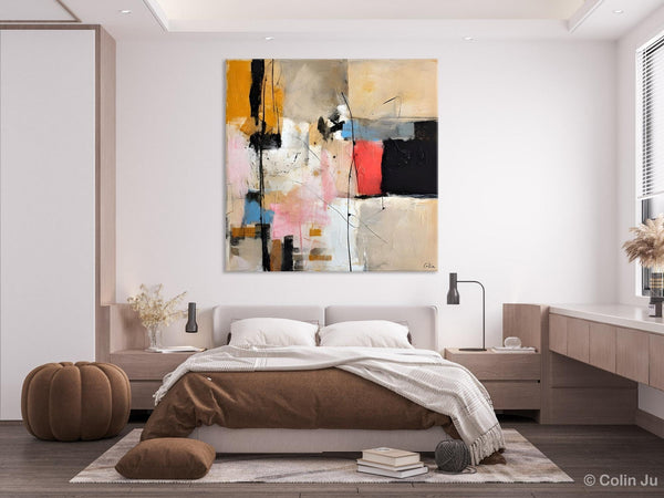 Contemporary Canvas Art, Modern Acrylic Artwork, Original Modern Paintings, Heavy Texture Canvas Art, Large Abstract Painting for Bedroom-Art Painting Canvas