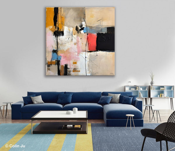Contemporary Canvas Art, Modern Acrylic Artwork, Original Modern Paintings, Heavy Texture Canvas Art, Large Abstract Painting for Bedroom-Art Painting Canvas