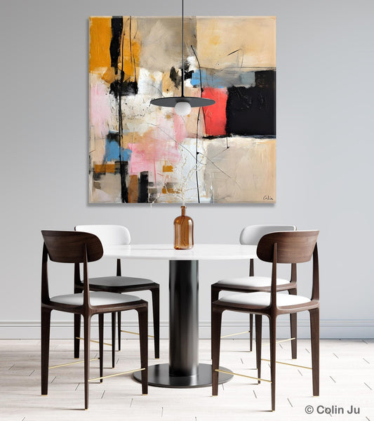 Contemporary Canvas Art, Modern Acrylic Artwork, Original Modern Paintings, Heavy Texture Canvas Art, Large Abstract Painting for Bedroom-Art Painting Canvas