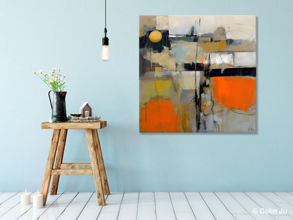 Modern Acrylic Artwork, Original Modern Art, Heavy Texture Canvas Paintings, Contemporary Canvas Art, Large Abstract Painting for Bedroom-Art Painting Canvas
