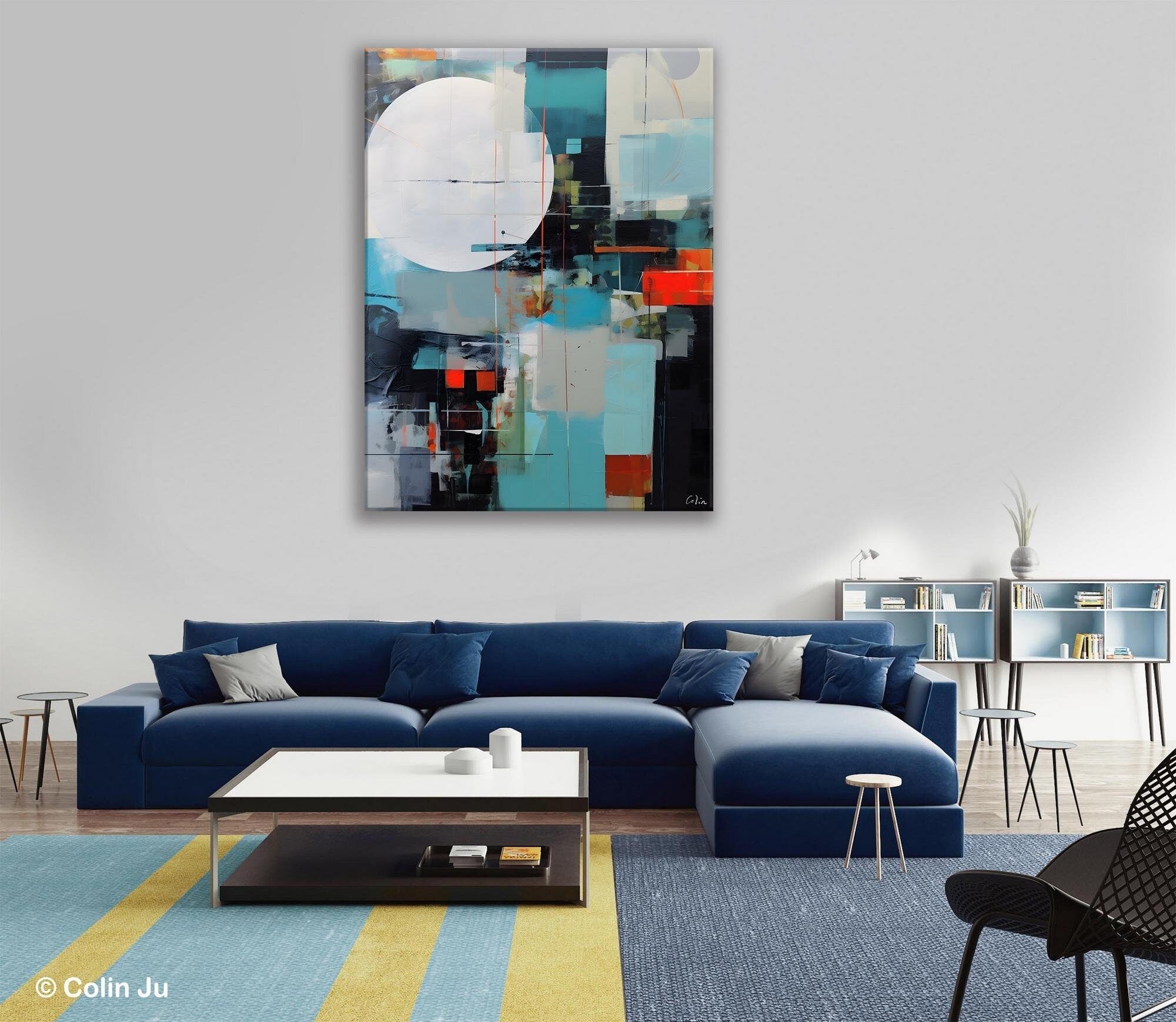 Large Contemporary Wall Art, Hand Painted Canvas Art, Modern Paintings, Extra Large Paintings for Living Room, Original Abstract Painting-Art Painting Canvas