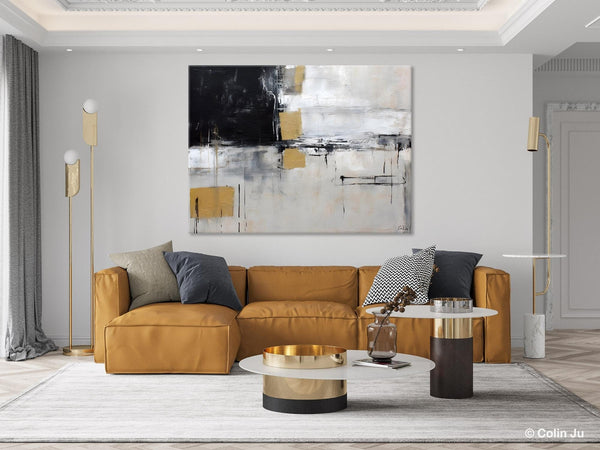 Original Abstract Art, Modern Wall Art Ideas for Bedroom, Extra Large Canvas Paintings, Impasto Art Painting, Contemporary Acrylic Paintings-Art Painting Canvas