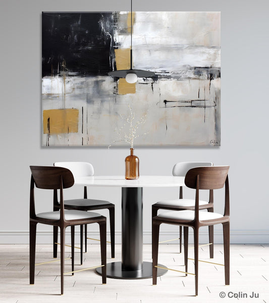 Original Abstract Art, Modern Wall Art Ideas for Bedroom, Extra Large Canvas Paintings, Impasto Art Painting, Contemporary Acrylic Paintings-Art Painting Canvas