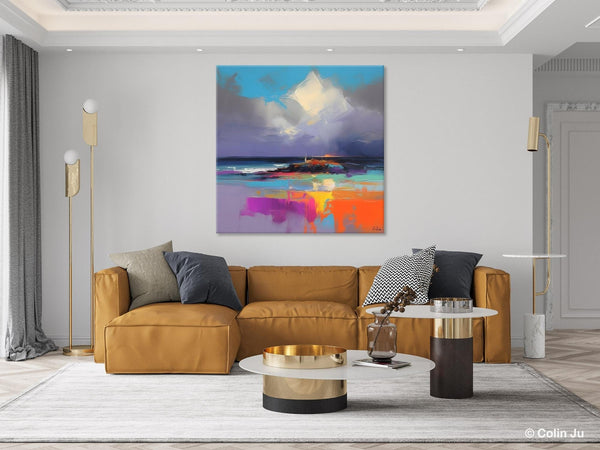 Landscape Canvas Paintings, Modern Canvas Wall Art Paintings, Original Canvas Painting for Living Room, Acrylic Painting on Canvas-Art Painting Canvas