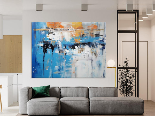 Oversized Canvas Paintings, Original Abstract Art, Modern Wall Art Ideas for Living Room, Palette Knife Painting, Contemporary Acrylic Art-Art Painting Canvas