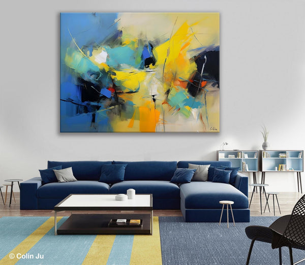 Hand Painted Canvas Art, Contemporary Acrylic Art, Oversized Canvas Paintings, Original Abstract Art, Huge Wall Art Ideas for Living Room-Art Painting Canvas